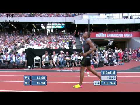 Dimitri BASCOU 13.20 wins 110m Hurdles - Diamond League London 2016