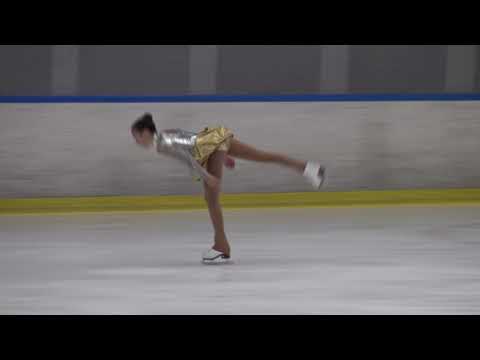 Clara Zadra advance novice girls free skating Halloween Cup Budapest 2017