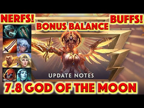 SMITE Patch Notes 7.8 God of the Moon Bonus Balance + Tsukuyomi Nerf + Item Nerfs + New Skins 2020