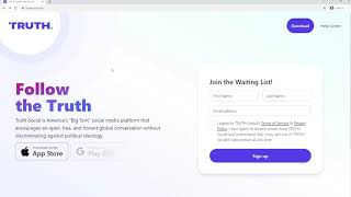 My experience trying to sign up for Truth Social from a pc