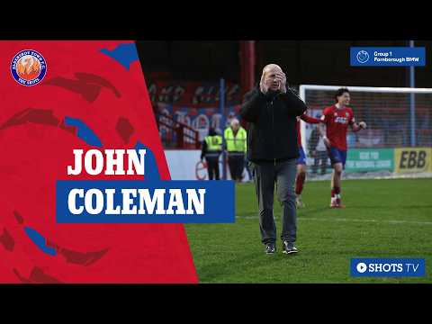 JOHN COLEMAN PRE MATCH: Vs Southend (H)