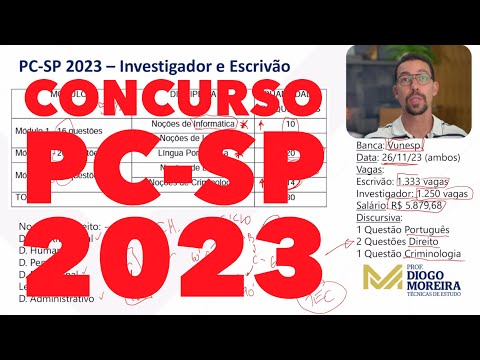 Concurso PC-SP 2023: análise do edital e dicas de estudo! Polícia Civil de São Paulo