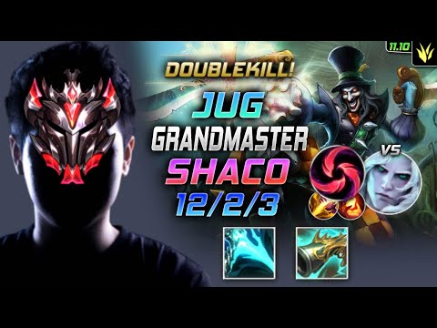 GrandMaster Shaco Jungle vs Viego - 천상계 정글 샤코 템트리 룬 정수 칼날비 シャコ Шако 恶魔小丑 薩科 - LOL KR 11.10