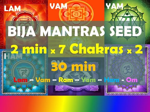 BIJA MANTRAS Seed - 2 min x 7 CHAKRAS x 2 - 30 min_meditación_Relajación