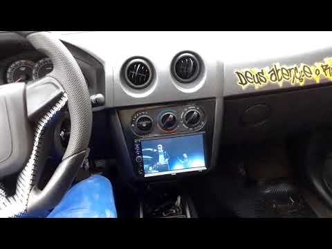 Kit multimida 2din + moldura celta / prisma - instalado top top