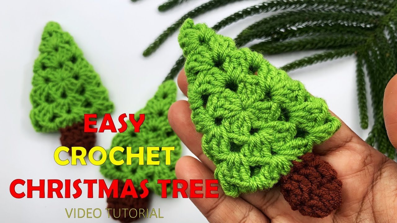 Easy Crochet Christmas Tree Pattern | Granny Square Holiday Decoration