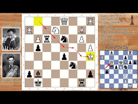 Immortal King's walk | Lev Polugaevsky vs Rashid Nezhmetdinov (1958)