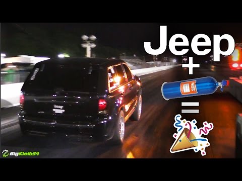 225 Shot Nitrous SRT8 Jeep Blasts 9s!