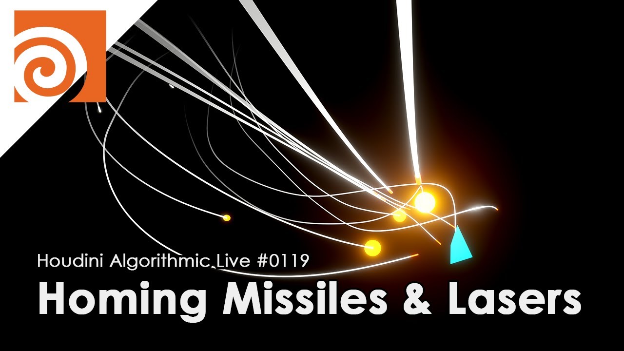 Houdini Algorithmic Live #119 -  Homing Missiles & Lasers (Itano Circus)