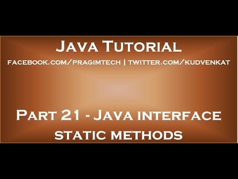 Java interface static methods