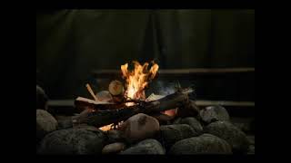 HD Sleep Sounds Campfire with Soft Guitar at Night - Peaceful sleep music with campfire sounds 8 hrs