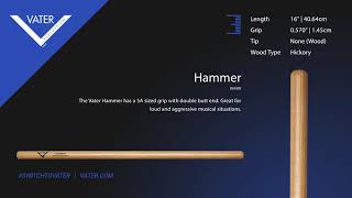 Video thumbnail for Vater Tip Sound - Hammer by Vater Drumsticks