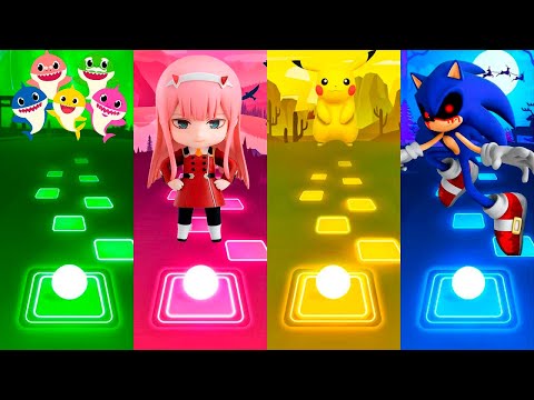 Sonic vs Pikachu vs Siren Head vs Among Us - Tiles Hop EDM Rush