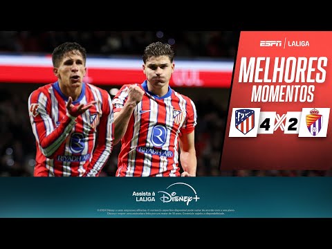 Gols e lances de Atlético de Madri x Valladolid