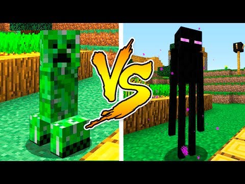 MINECRAFT - CREEPER VS ENDERMAN BATTLE in Minecraft