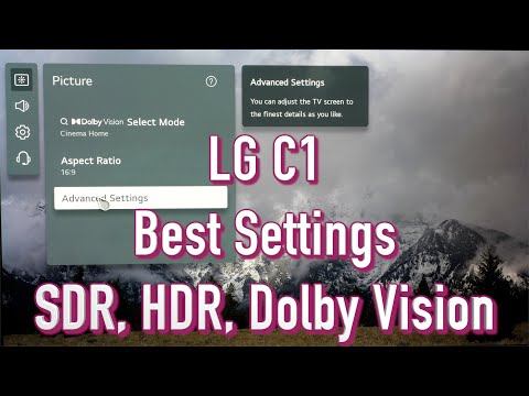 LG C1 OLED TV Best Picture Settings for SDR, HDR and Dolby Vision
