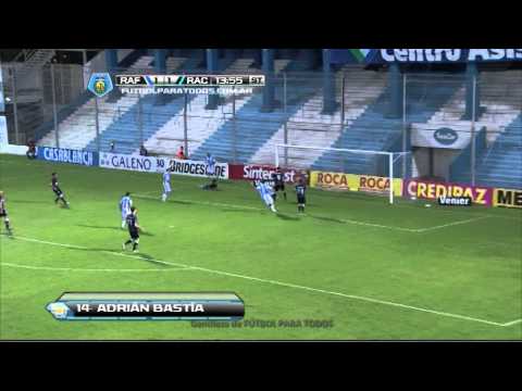 Gol de Bastía. Rafaela 2 Racing 1. Fecha 10. Torneo Final 2014. Fútbol Para Todos