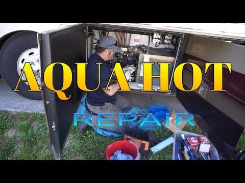 AQUA HOT ... AQUA HOT SERVICE ... BLACK SOOT  RV REPAIR (RV USA TOUR)