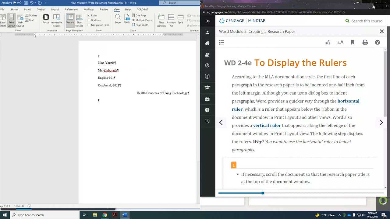 Word Module 2 Textbook Project Part 1