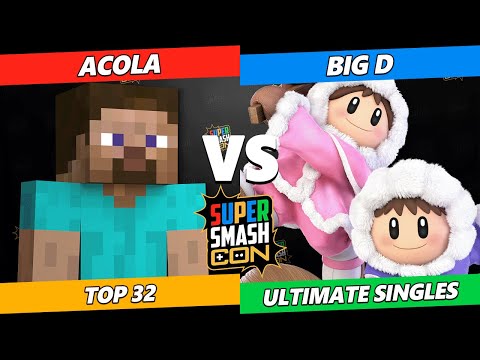 SSC 2023 Top 32 - acola (Steve) Vs. Big D (Ice Climbers) Smash Ultimate Tournament