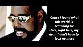 Barry White  Never Never Gonna Give You Up Lyrics