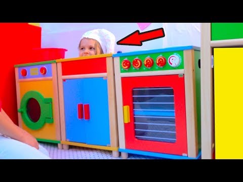 DIY Детский ДоМик РЕСТОРАН с игровой кухней или Pretend Play in DIY Playhouse for children