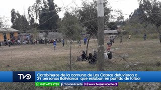 Carabineros detuvieron a 29 personas que estaban en partido de fútbol en Las Cabras