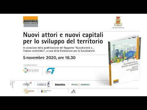 , title : 'Nuovi attori e nuovi capitali per lo sviluppo del territorio | 05 novembre 2020'