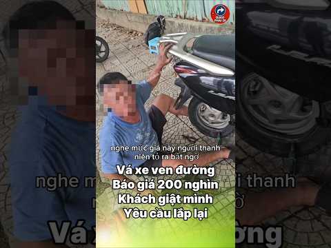 Tháo lốp xong báo giá 200 nghìn, khách không đồng ý khiến thợ bức xúc