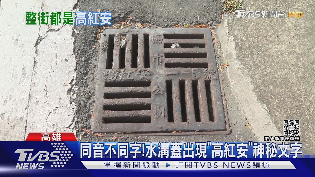 高雄也有高「ㄏㄨㄥˊ」安！現身水溝蓋　原來是...