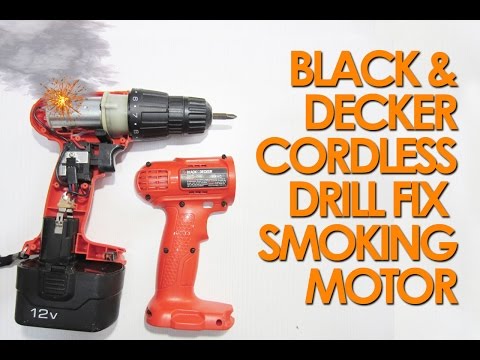 Quick fix black decker 12v cordless drill smoking sparking m...