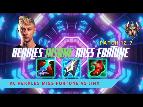 REKKLES INSANE MISS FORTUNE! - KC Rekkles Plays Miss Fortune AD Carry vs Jinx! | LoL Patch 12.7