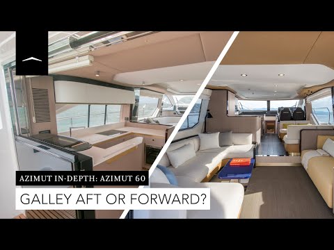 Azimut Fly 60 | Two Main Deck Layout Choices | Aft Galley & Forward Galley
