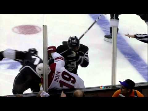 Shane Doan roughing & Stoll dive. Phoenix Coyotes vs Los Angeles Kings Game 3 5/17/12 NHL Hockey