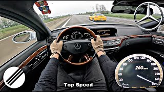 Mercedes-Benz S420CDI L V8 W221 TOP SPEED DRIVE ON GERMAN AUTOBAHN 🏎