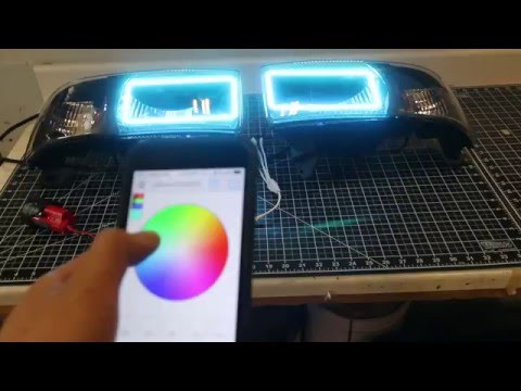 94-01 Dodge Ram RGB Changing Color Halo's.  VisionPRO Lighting Performance.