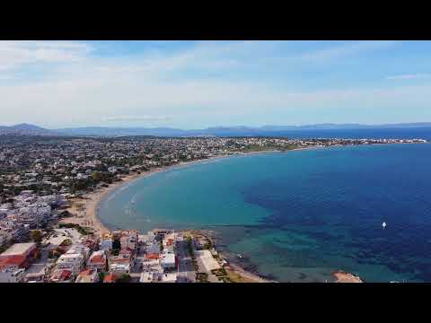 Artemida from above with drone Αρτέμιδα - Λούτσα (4K Video)