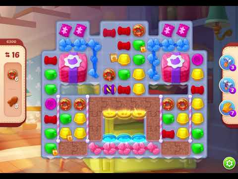 HomeScapes Level 6300 no boosters (17 moves)