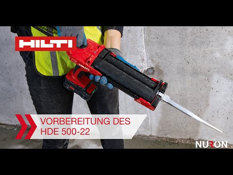 Vorbereitung des Hilti Nuron Akku-Auspressgeräts HDE 500-22