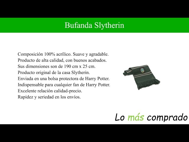 Vídeo relacionado con Harry Potter Bufanda Slytherin Ultra Suave - 100% Original Warner Bros