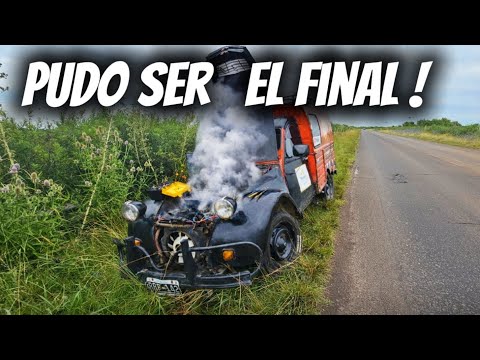 Rumbo a Uruguay casi se incendia la Chicholina 