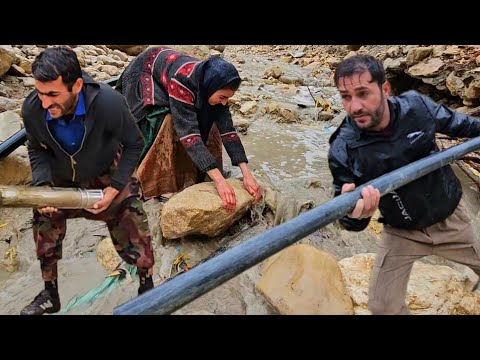 Autumn Storm Over the Mountains 🌧️ | Family Unity in the Face of Heavy Rain