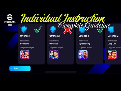Individual Instructions - Full Tutorial Settings ✨ eFootball 2025 Mobile 🎮