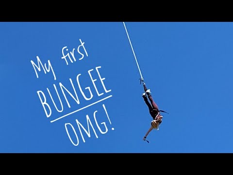 THE HIGHEST BUNGEE JUMPING IN DÜSSELDORF! My first bungee jumping! Bungee 100m. Bungee Germany.
