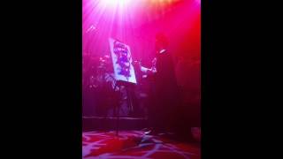 Janelle Monae front row! (Singing and painting - Mushrooms and Roses)