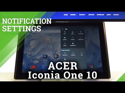 How to Adjust Notification Bar Shortcuts in ACER Iconia One 10 – Customize Notification Bar