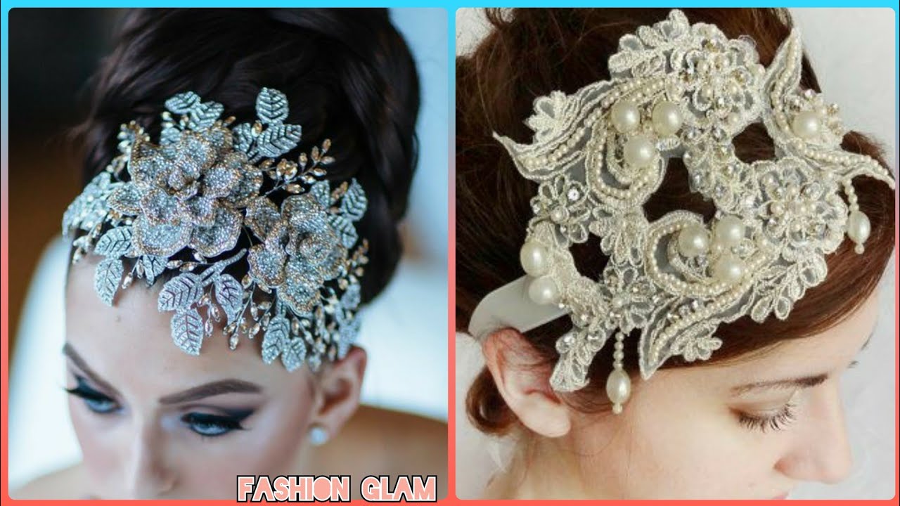 bridal headpiece/vintage lace wedding hairpiece/bridal hair accessories/rhinestone wedding headbands