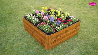 Vyvýšený záhon, hnedý, oceľ, NONKY TYP 2