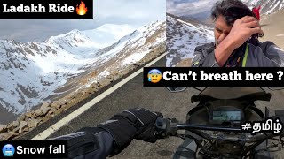 😰Can’t breath here ? | Episode - 22 | Snow fall🥶 | Ladakh Ride 🔥| tamil | TTF | bike ride |