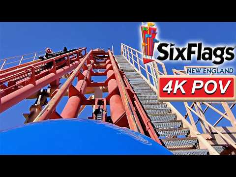 Flashback (4K Front Seat POV)- Six Flags New England, Agawam, MA